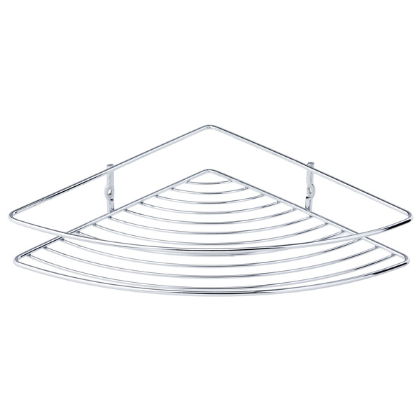 Porta Shampoo Canto Simples 5x24x24cm Prata