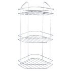 Porta Shampoo Canto Triplo 57,50x33x19,50cm Prata