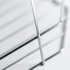 Porta Shampoo Canto Triplo 57,50x33x19,50cm Prata