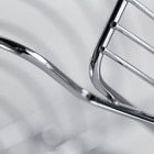 Porta Shampoo Canto Triplo 22x20x20cm Prata