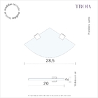 Porta Shampoo Canto Troia Metal Prata Polido 1057TRA.PRPL