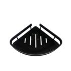 Porta Shampoo Cantoneira Inox 304 Preto Black B2307b Liga