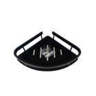 Porta Shampoo Cantoneira Inox 304 Preto Black B2307b Liga