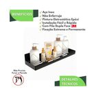 Porta Shampoo Com Adesivo Suporte Banheiro Preto Elg