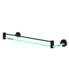 Porta Shampoo Com Proteção Em Vidro E Metal Preto Fosco