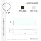 Porta Shampoo Com Proteção Troia Preto Grego Metal 1051TR