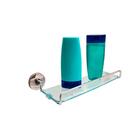 Porta Shampoo De 31 Cm Em Alumínio E Acrílico Steelo Redondo