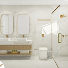 Porta Shampoo De Banheiro Em Aço Inox Dourado Brilhante Linha