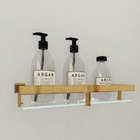 Porta Shampoo De Banheiro Em Aço Inox Dourado Linha Larissa