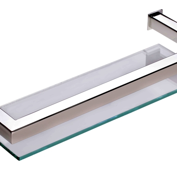 Porta Shampoo De Banheiro Em Aço Inox Polido Brilhante Linha