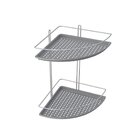 Porta Shampoo De Canto Duplo Aço Com Fundo Plástico - Stolf