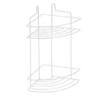 Porta Shampoo De Canto Duplo Suporte Branco Organização Banhe