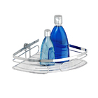 Porta Shampoo de Canto Simples Parafuso Metal Prata 23,5x6x21cm Premium Wenko