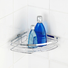 Porta Shampoo de Canto Simples Parafuso Metal Prata 23,5x6x21cm Premium Wenko