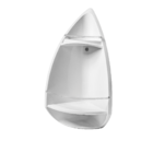 Porta Shampoo de Canto Simples Parafuso Plástico Branco 46x26x15cm Dubai Mebuki