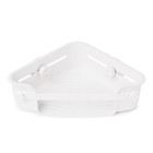 Porta Shampoo de Canto Simples Gel-Lock Plástico Branco 8.26x19.05x30.48cm Home Umbra