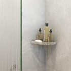 Porta Shampoo de Canto Simples Ventosa Plástico Cristal 3,5x19x 21cm  Sensea