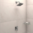 Porta Shampoo Reto Simples Parafuso Vidro Incolor 3,50x28x25,30cm Casual Fabrimar