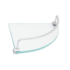 Porta Shampoo de Canto Simples Parafuso Vidro Incolor 6x20x20cm  Hab