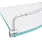 Porta Shampoo de Canto Simples Parafuso Vidro Incolor 6x20x20cm  Hab