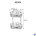 Porta Shampoo de Parede Aço Preto Remix Sensea