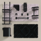 Porta Shampoo de Parede Aço Preto Remix Sensea