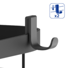 Porta Shampoo de Parede Aço Preto Remix Sensea