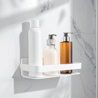 Porta Shampoo de Parede Suspensa Plástico Branco Arthi
