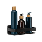 Porta Shampoo de Parede Suspensa Plástico Preto Arthi