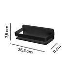 Porta Shampoo de Parede Suspensa Plástico Preto Arthi
