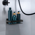 Porta Shampoo de Parede Suspensa Plástico Preto Arthi
