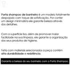 Porta Shampoo De Vidro Vildrex Retangular Com Haste Fume Ps78