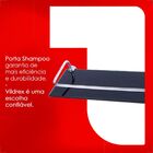 Porta Shampoo De Vidro Vildrex Retangular Com Haste Fume Ps78
