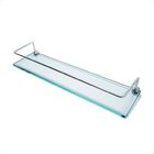 Porta Shampoo De Vidro Vildrex Retangular Com Haste Incolor P