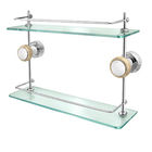 Porta Shampoo Duplo Met Saturno 5009CR/TRA