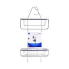 Porta Shampoo Duplo Reto Prata Essencial Sensea