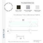 Porta Shampoo Duplo Toalheiro Athenas Inox e Metal Prata Alto