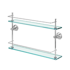 Porta Shampoo Duplo Vidro Metal Parede Box Banheiro Premium