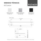 Porta Shampoo Inox Patmos Prata Escovado Acetinado