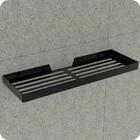 Porta Shampoo Inox Suporte De Parede Banheiro Preto Max