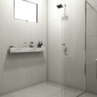 Porta Shampoo Linear 100cm Concreto