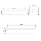 Porta Shampoo Linear 60cm Concreto