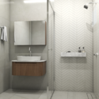 Porta Shampoo Linear 60cm Concreto