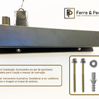 Porta Shampoo Linear 60cm Venturi Preto Fosco