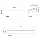 Porta Shampoo Linear 80cm Branco Standard