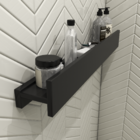 Porta Shampoo Linear 80cm Preto Fosco