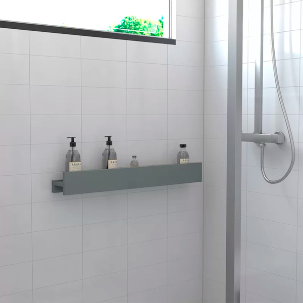 Porta Shampoo Linear 80cm Venturi Chumbo Fosco