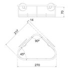 Porta Shampoo Meber De Canto Com Vidro Tradicional