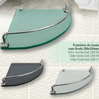 Porta Shampoo P/ Canto Vidro Incolor Banheiro Hidrolar