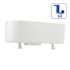 Porta Shampoo Plástico 10,6x25,6x10,6cm Easy Branco Sensea